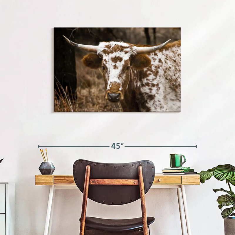 Brampt Longhorn Bull, 24" H x 36" W