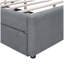 Lit plateforme tapissier avec lit gigogne, tête de lit lumineuse et port USB-1517373130-1517373121