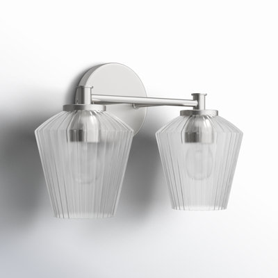 Depner 2 Light Ribbed Dimmable Vanity Light