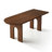 Nut-brown Half-circle Solid Wood Dining Table-124409253