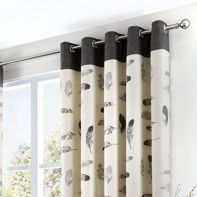 Cotton Room Darkening Curtain Pair, 229 W x 229 D cm