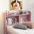 Twin Bed with Trundle and Bookcase Headboard-2052016344