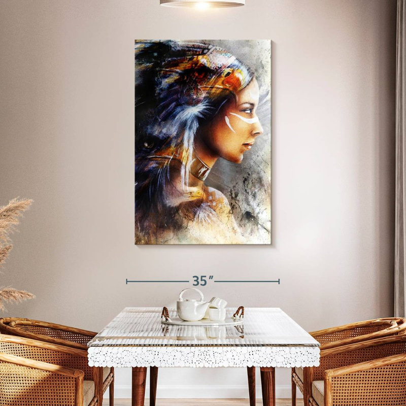 Lelar Indian Warrior, 48" H x 32" W