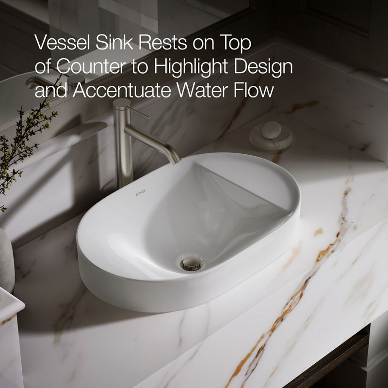 Chalice 22-3/4" Oval Vessel Bathroom Sink