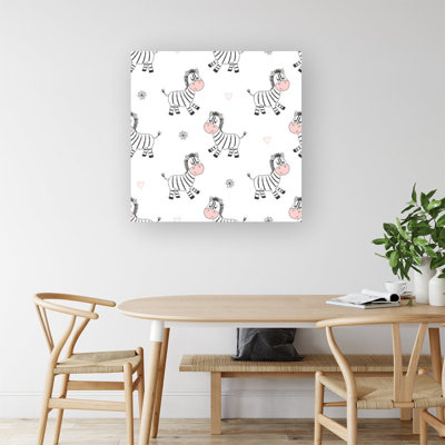 Cute Hand Drawn Zebra - Wrapped Canvas Print
