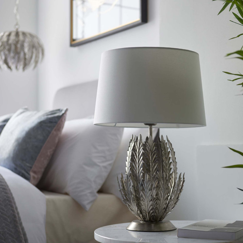 Jalynn Metal Table Lamp, Silver
