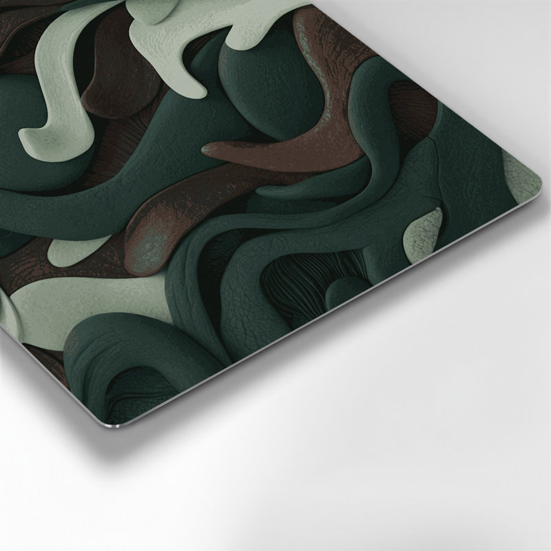 «Biomorphic Abstraction 35», art mural en métal vert