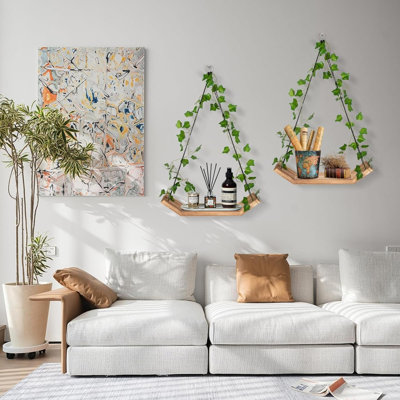 Jowan 2 Piece Wood Floating Shelf