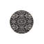 Tapis noir lavable à motif floral noir-328445568