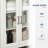 Kleankin Tall Bathroom Storage Cabinet With 3 Tier Shelf-907441054-907441024