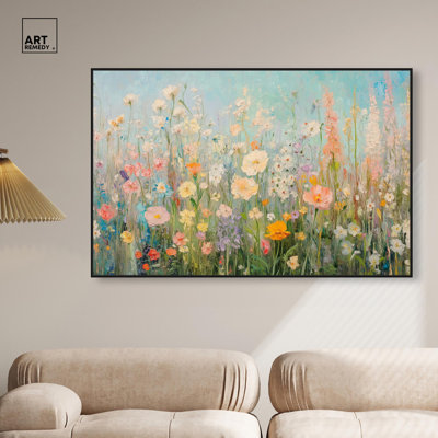Art floral coloré sur toile Soft Focus Flora II par Art Remedy