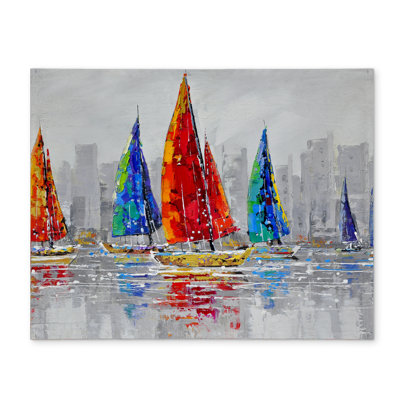 Colorful Boats Placemat | Contemporary Bedroom Decor