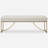Nehmia Ivory Leather Bench