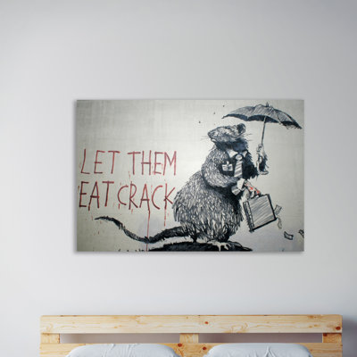 Let Them Eat Crack by Banksy - Wrapped Canvas Print