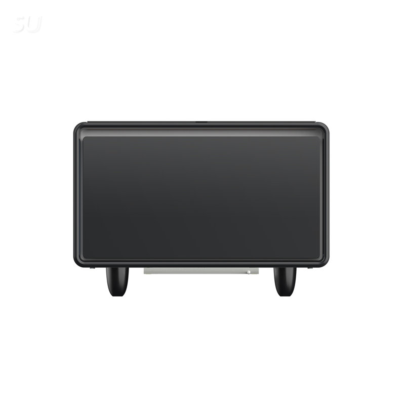 Table d'appoint moderne et intelligente avec réfrigérateur intégré, recharge sans fil et plusieurs options d'alimentation pour une commodité ultime