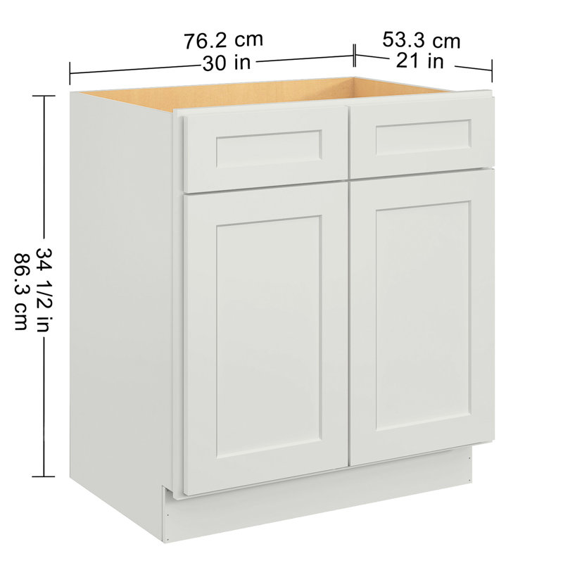 Armoire en contreplaqué gris 30 po x 21 po x 34,5 po pour meuble-lavabo - Durabilité à long terme Base l 30 po x P 21 po Installation facile