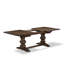 Ensemble de table de cuisine 7 pièces comprenant une table à manger rectangulaire avec rallonge amovible et 6 chaises de salle à manger Parsons en lin gris, 107 x 234 cm, style jacobéen-2033030739-2097424656