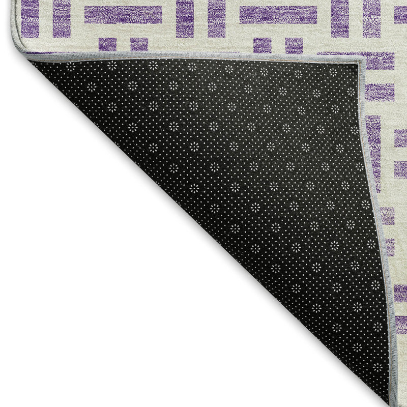 Premium Machine Washable Prisco Lavender Rug, Rectangle 10' x 14'
