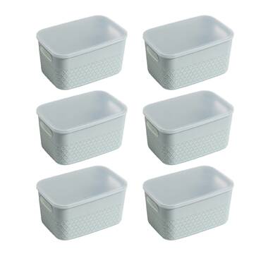 Small Plastic Storage Baskets, Gray (Set of 10) Rebrilliant