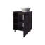 Meuble-lavabo simple FM, MEUBLE FM, 8 tablettes (6 ouvertes et 2 fermées), rangement ouvert, wengé-2131432512