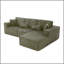 Canapé modulaire de 109 po, canapé modulaire Cloud avec assise profonde, canapé modulaire en L moderne avec méridienne droite, canapé rembourré pour salon, sans assemblage, (vert)-1505705522