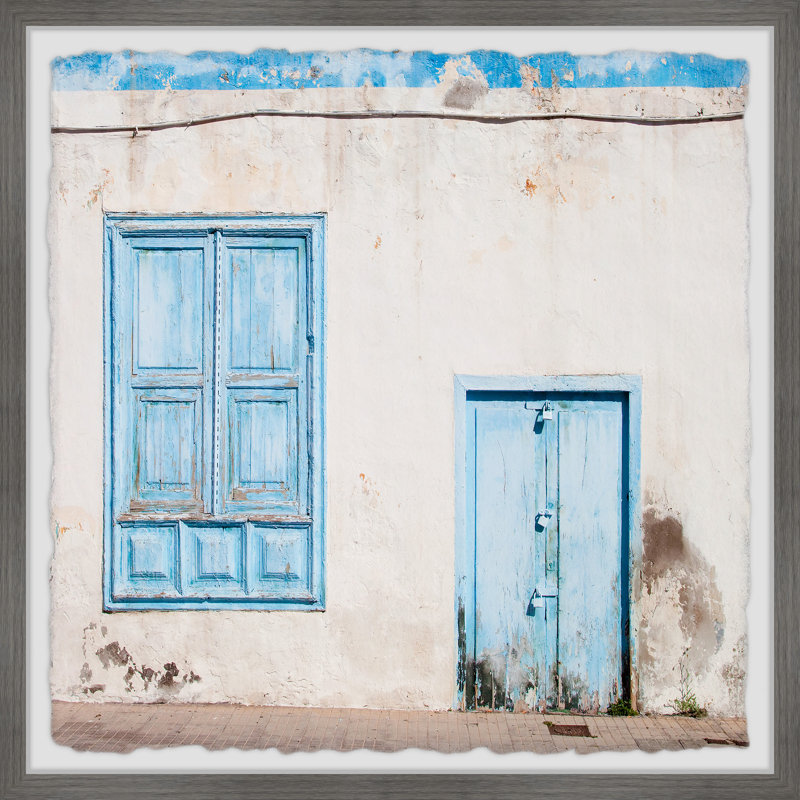 «Blue Doors And Windows», reproduction encadrée, H 18 po x l 18 po x P 1,5 po