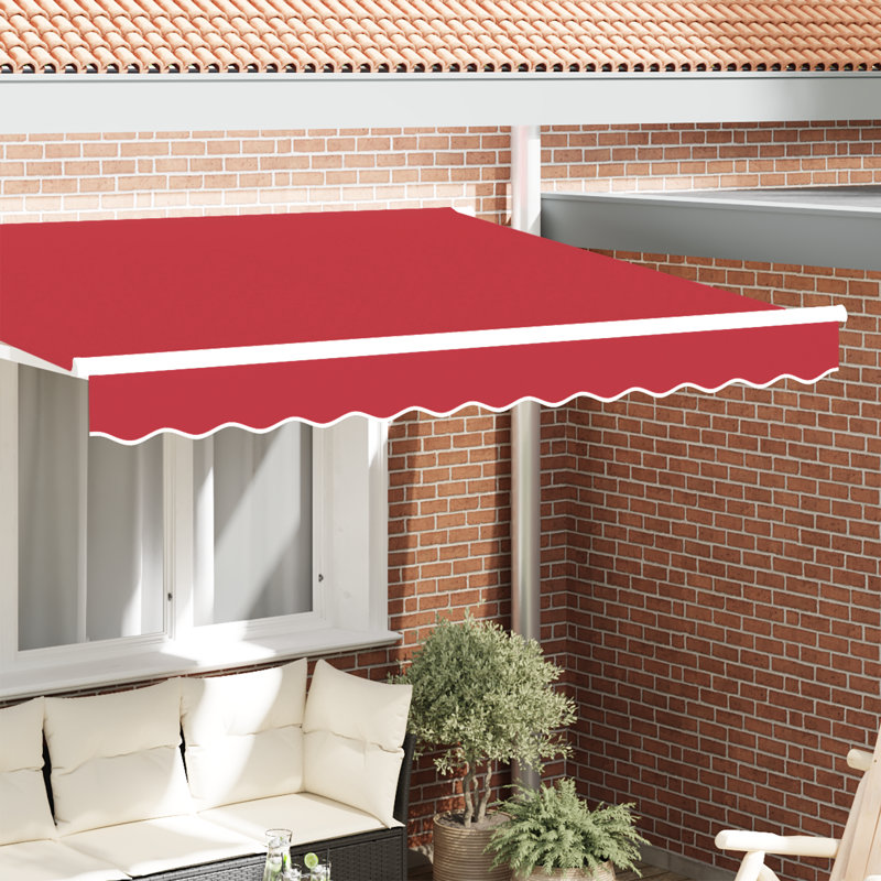 Breakwater Bay 20cm D Retractable Patio Awning, Red, 230 cm W x 20 cm D