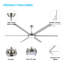 Ventilateur de plafond 6 pales en aluminium avec ensemble d'éclairage et télécommande-1140665540-1126204083