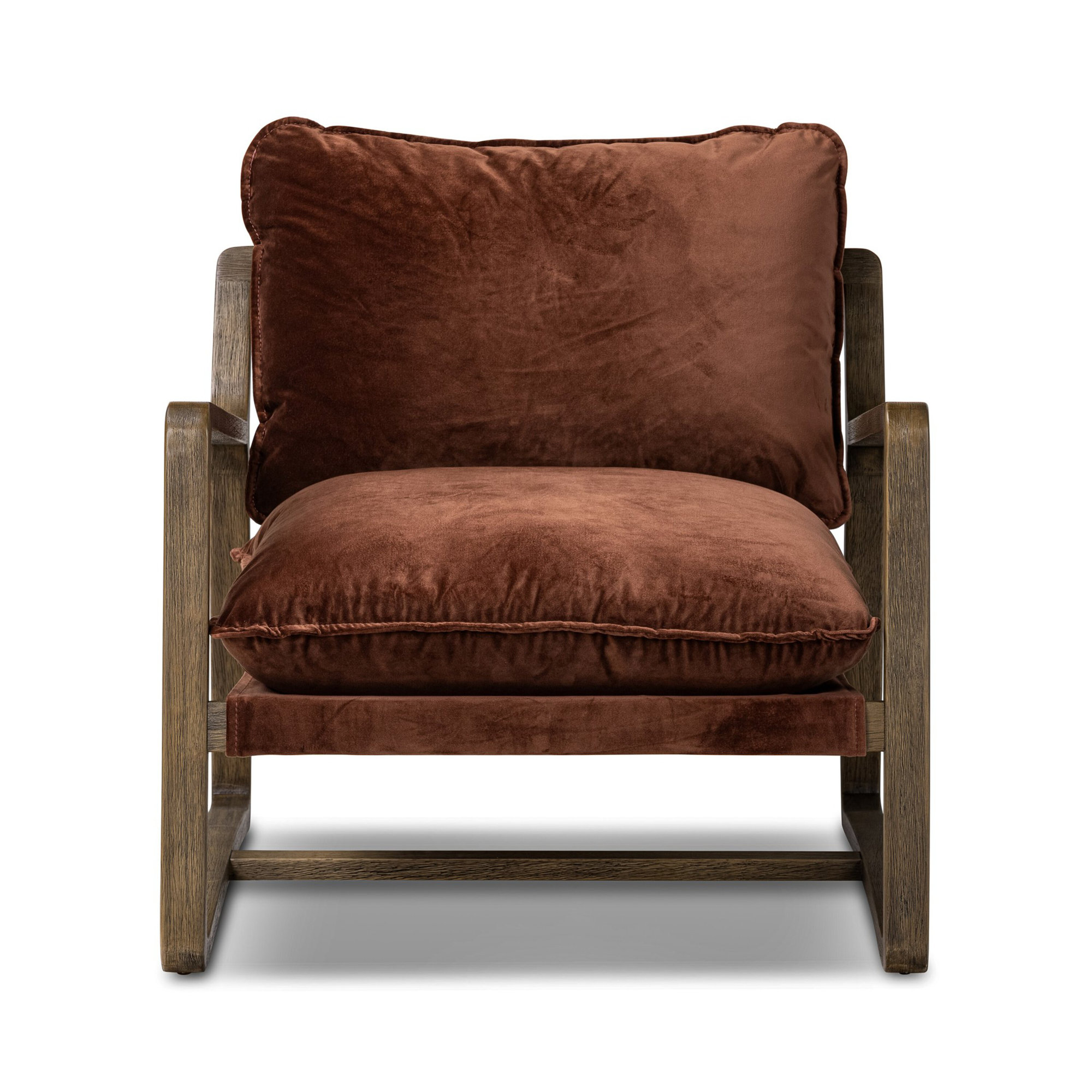 Goldberg Wooden Frame Armchair, Surrey Auburn Performance, Toasted Umber