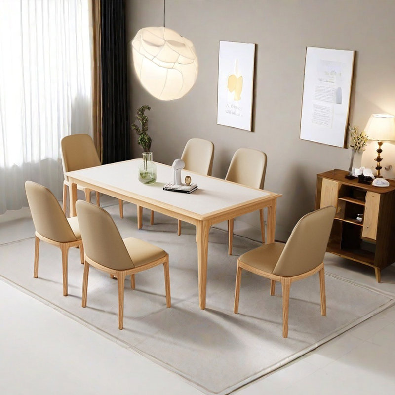 Ensemble de table de salle à manger simple de style nordique, H 29,53 po x L 62,99 po x l 35,43 po