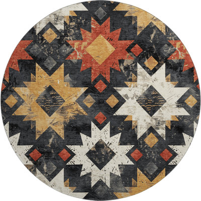 Premium Machine Washable Fairwood AMF1879 Aztec Rug