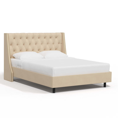 Alane Upholstered Wingback Bed