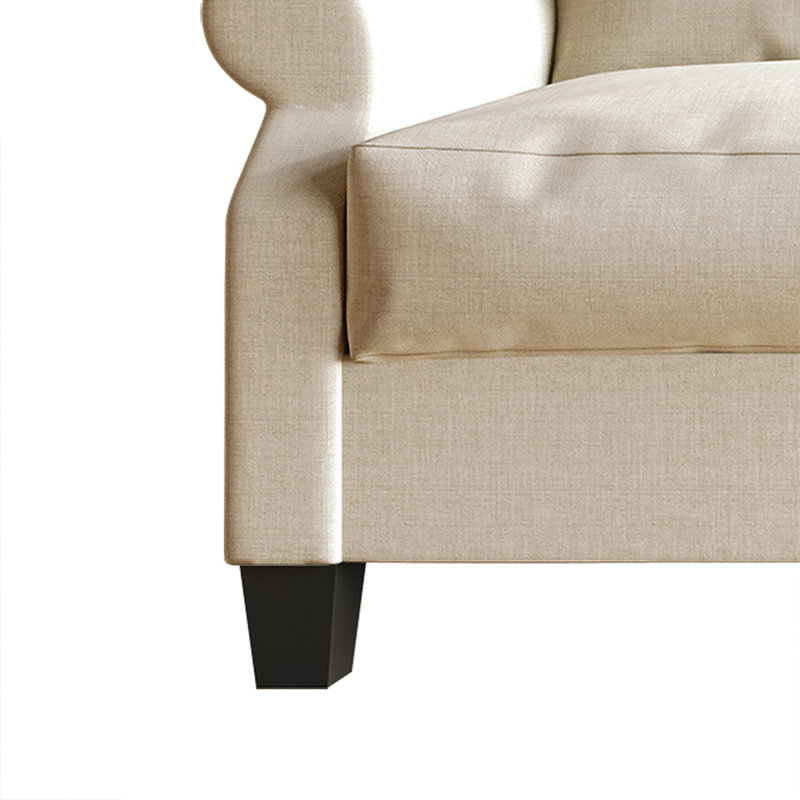 Mayner Fabric Reception Loveseat, Beige