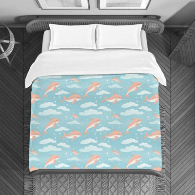 Dolphins Underwater Duvet Cover