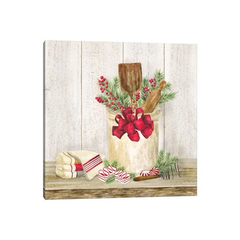 Christmas Kitchen I by Tara Reed - Wrapped Canvas Painting, 93.98 cm H x 93.98 cm W x 3.175 cm D