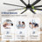 72/84/96/120 Inch Industrial DC Motor Ceiling Fan, Large HVLS Ceiling Fan With Reversible Blades, 6-Speed Remote Control, Home Or Commercial Ceiling Fans For Porch/Garage/Shop-317992370-319257514