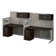 BBF Office In An Hour 2 Person Straight Cubicle Desks with Storage, Drawers, and Organizers