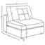 Chaise rembourrée sans accoudoirs avec coussins Duncan-602478060