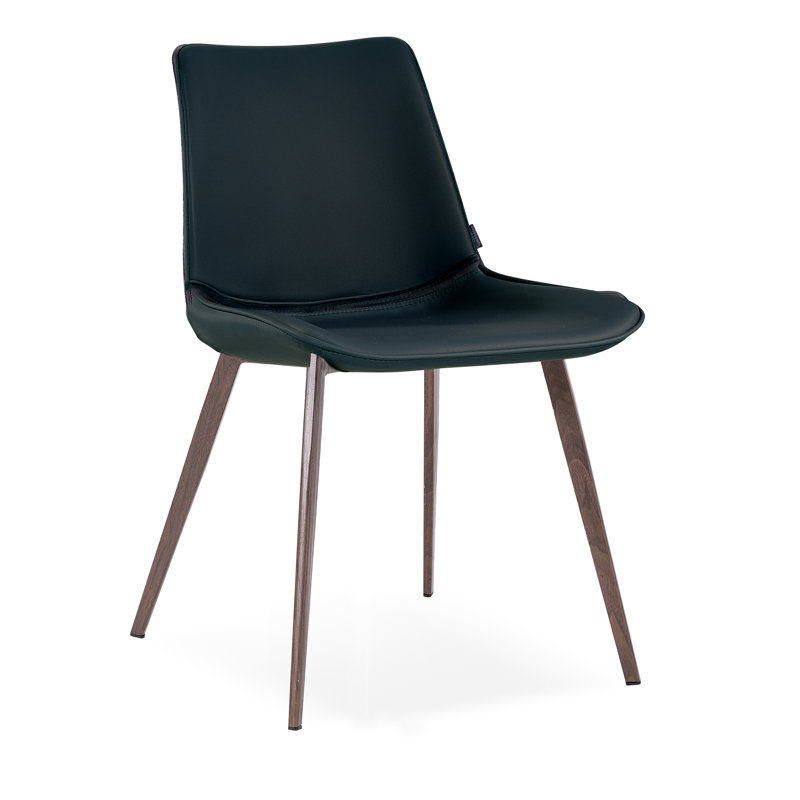 Chaise Albieri, Bois brun, Noir, noir, noir, noir