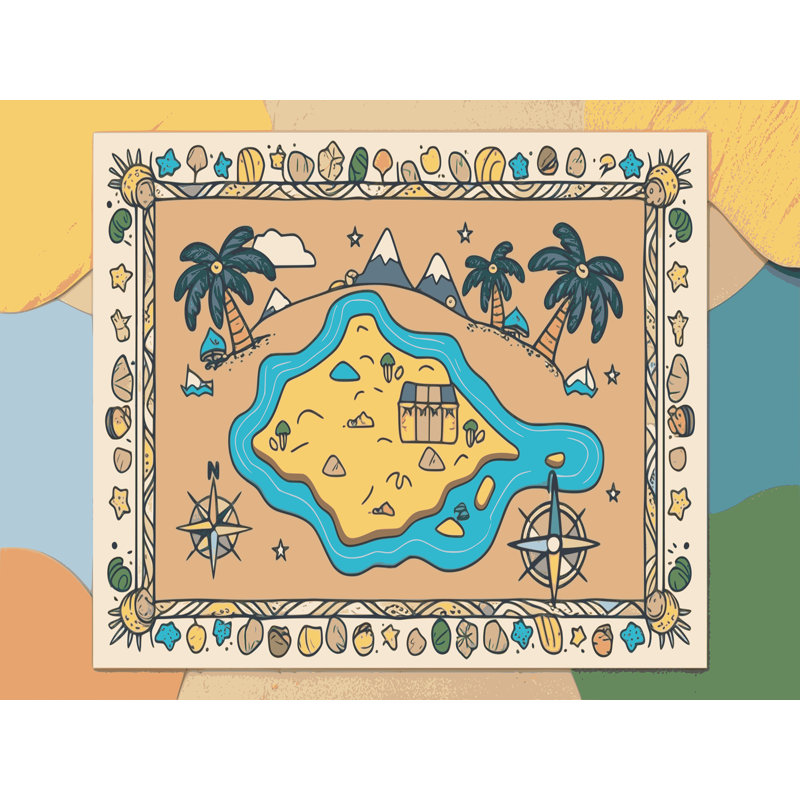 Tapis pour enfants Sunside Sails Pirates, Rectangle de 5 pi x 8 pi