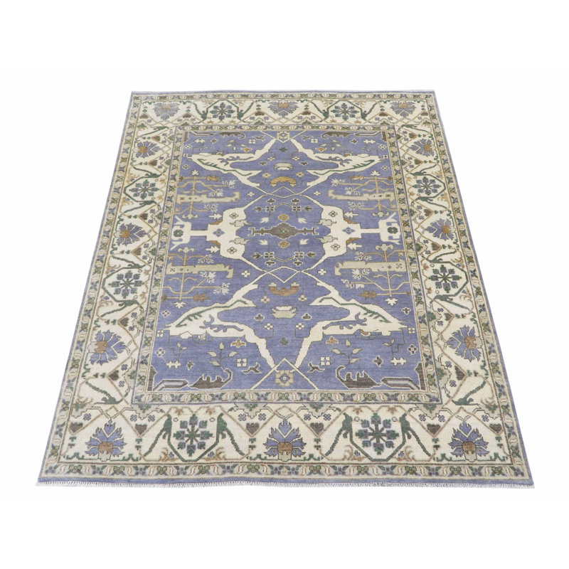 Tapis Oushak noué à la main 8 x 10