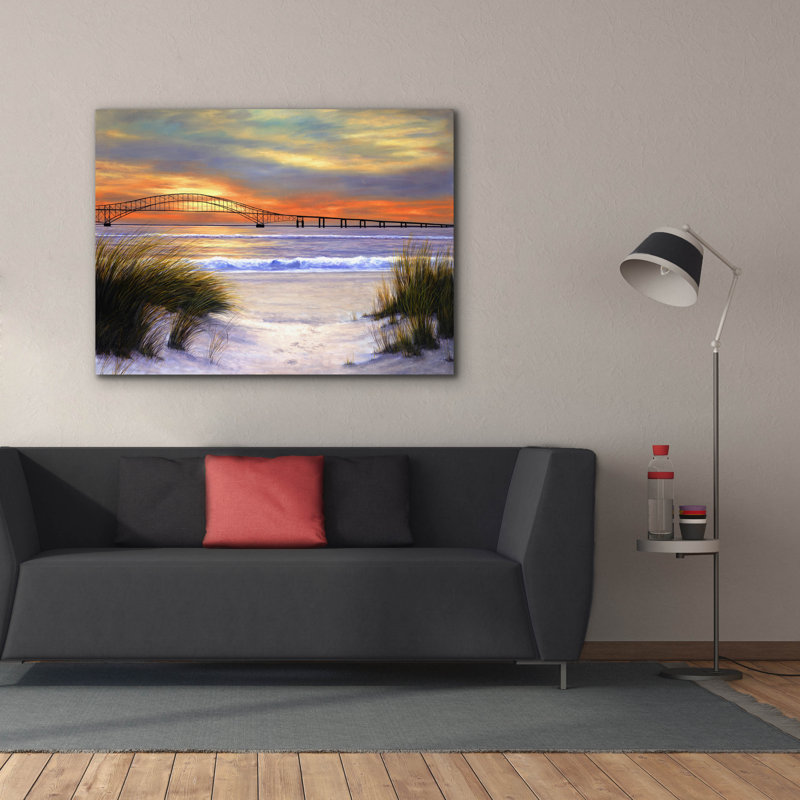 «Sunset Over Robert Moses» par Diane Romanello, H 40 po x l 54 po x P 1,5 po