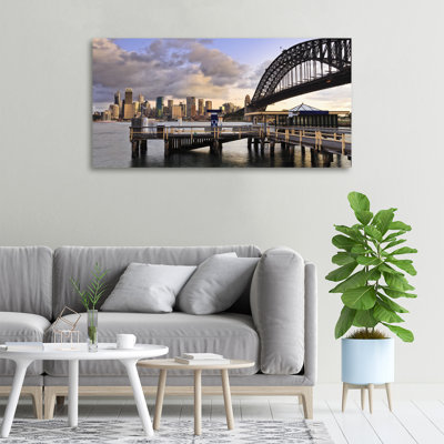 Bridge In Sydney - No Frame Print on Canvas