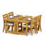 8 Seats 9 Pcs Grade-A Teak Wood Dining Set: 60" Square Rectangle Butterfly Table And 8 Atnas  Armless Chairs #11AT1400-128268