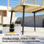 Outsunny Standing Garden Egg Chair with Footstool PE Rattan-740538575