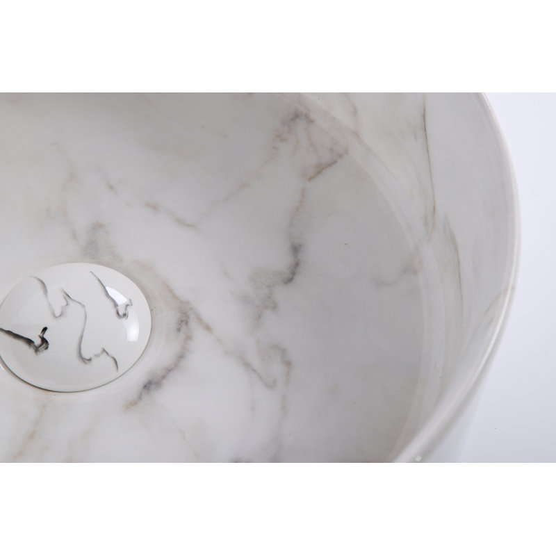 Lavabo de salle de bain vasque circulaire, Effet marbré