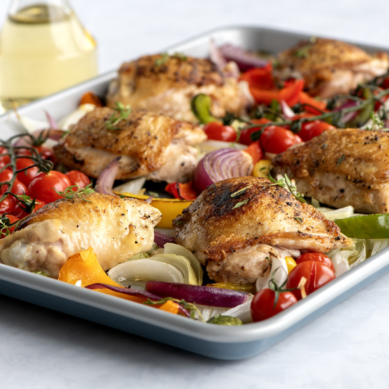 3-Piece Brilliant Bakeware Nonstick Sheet Pan Set; Half, Quarter, Eighth Sheet