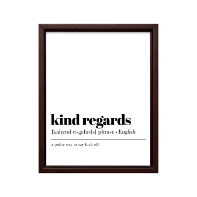 Définition de «Kind Regards»