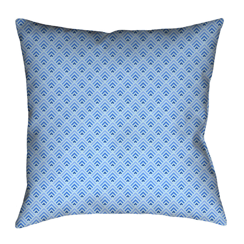 Coussin Katelyn Elizabeth, 16 po x 16 po, Bleu, Polyester