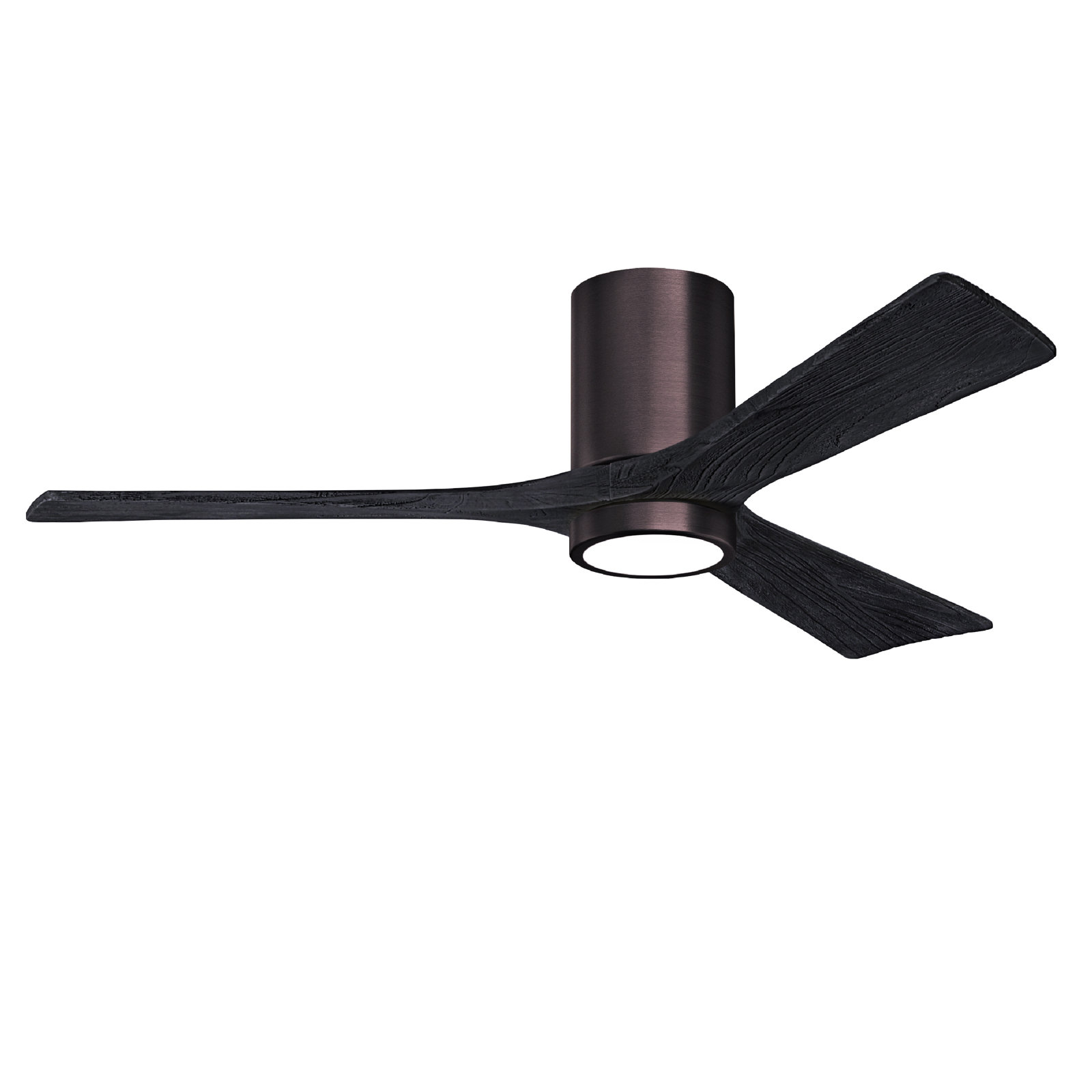 Olivier Ceiling Fan with LED Light Kit, Brushed Bronze, 52", Matte Black